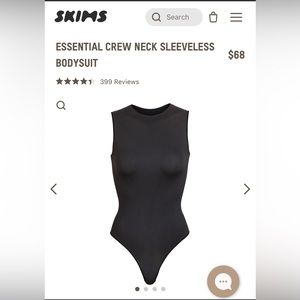 Skims crew neck sleeveless bodysuit